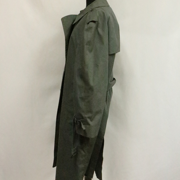 VTG LONDON FOG Woven Gray Over Coat Sz 42 S Men - Picture 3 of 8